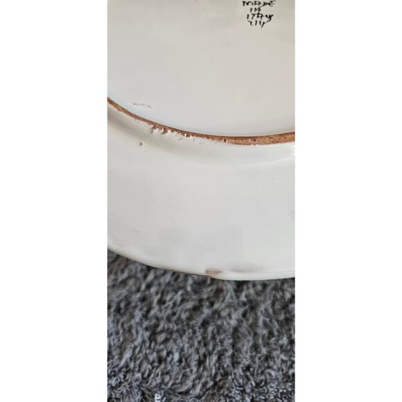 Nino Parrucca Pottery Modernist Plate‎ 10.5" Made in Italy #214 Orange Harvest - Picture 5 of 6